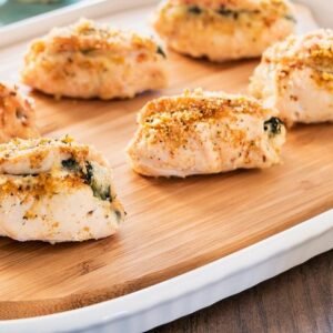 Peito de Frango Recheado com Legumes no Forno