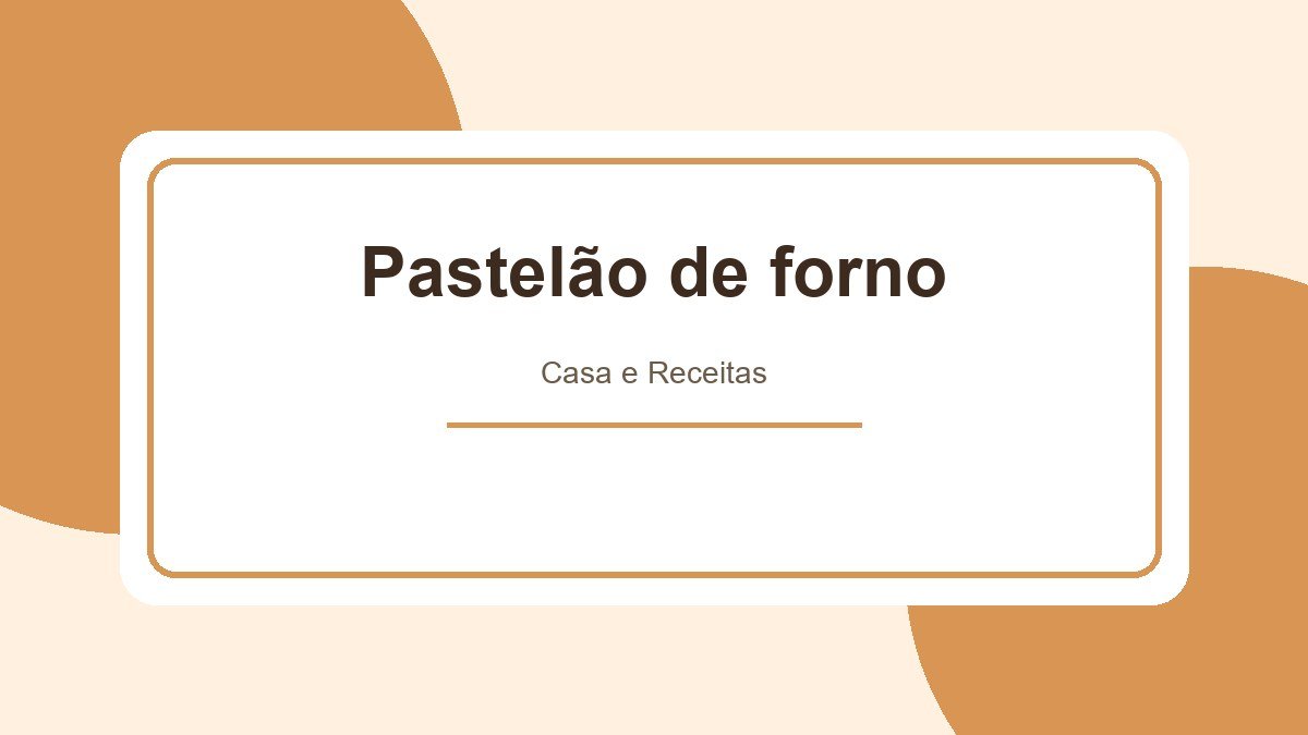 Experimente esse Pastelão de Forno Delicioso