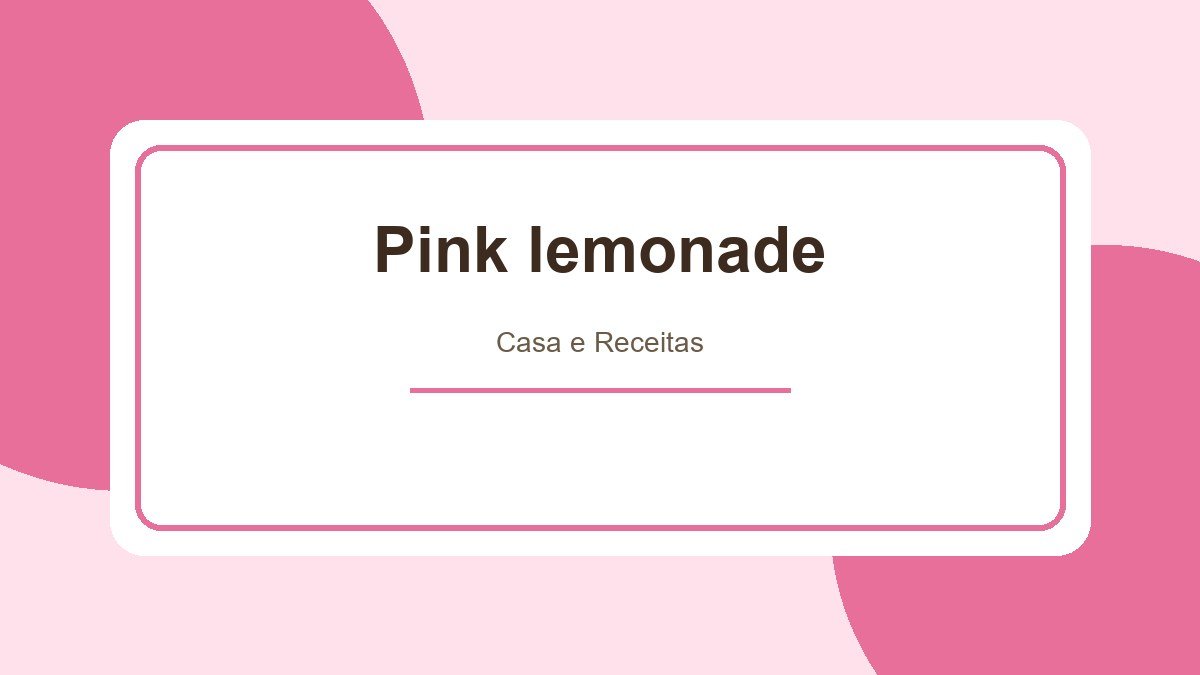 Pink lemonade, drink não alcoólico
