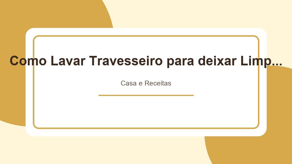 Como Lavar Travesseiro para deixar Limpo e Branquinho