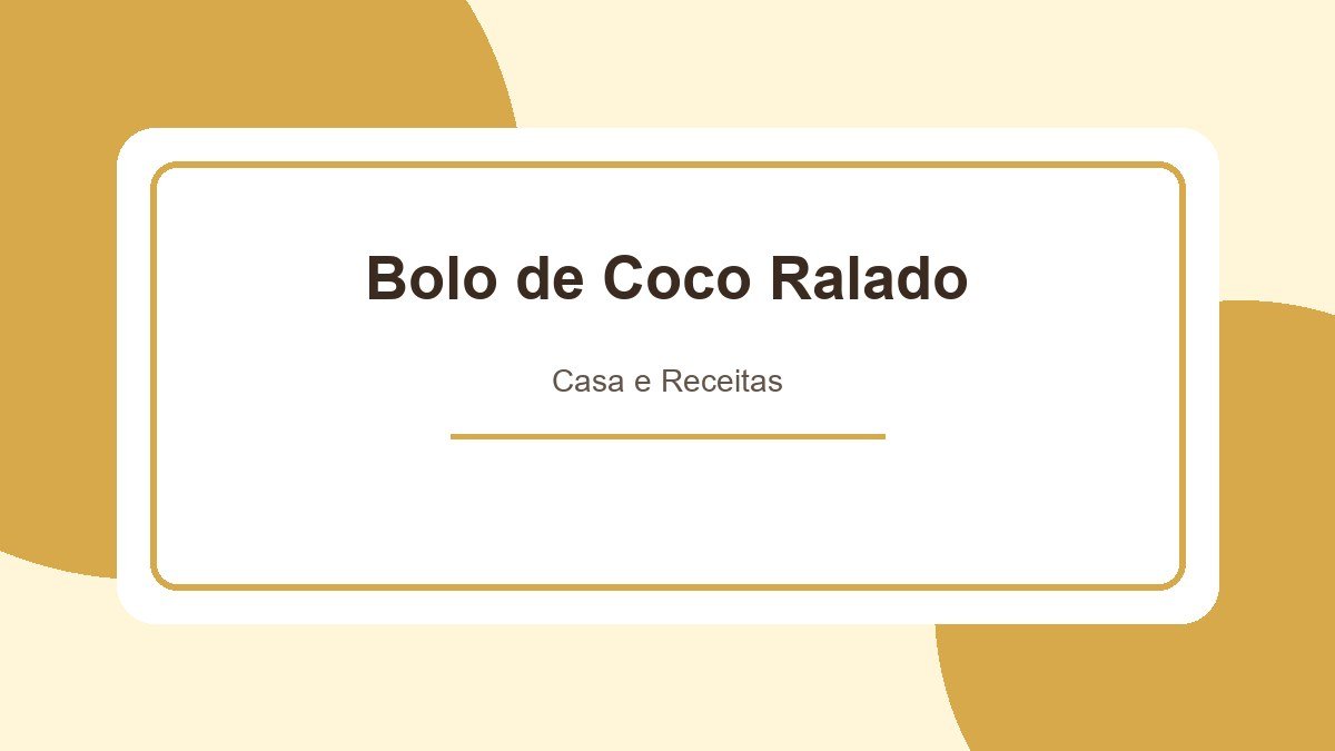 Bolo de Coco Ralado: Excelente para um Café da Tarde