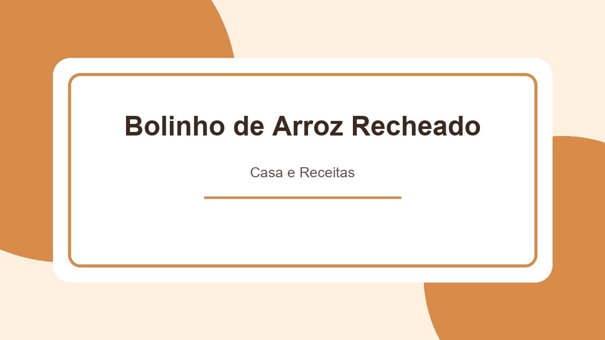 Bolinho de Arroz Recheado: Utilize as Sobras de Arroz