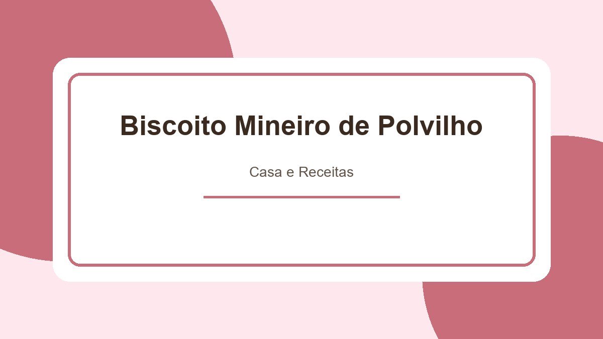 Biscoito Mineiro de Polvilho